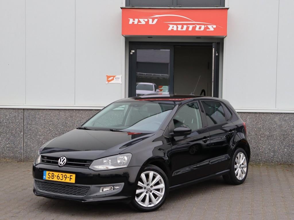 Volkswagen Polo 1.2 TSI Highline airco LM cruise 4-deurs, Auto's, Voorwielaandrijving, Euro 5, Zwart, 988 kg