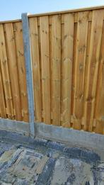Betonpaal en 2 onderplaten tbv schutting, Tuin en Terras, Ophalen, Overige materialen, Minder dan 3 meter, Zo goed als nieuw