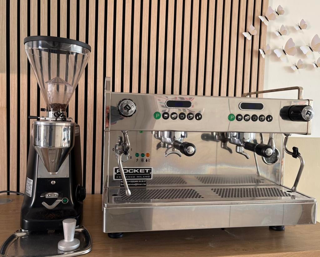 Rocket Boxer 2gr espressomachine + Mazzer Jolly, Witgoed en Apparatuur, Koffiemachine-accessoires, Ophalen, Zo goed als nieuw