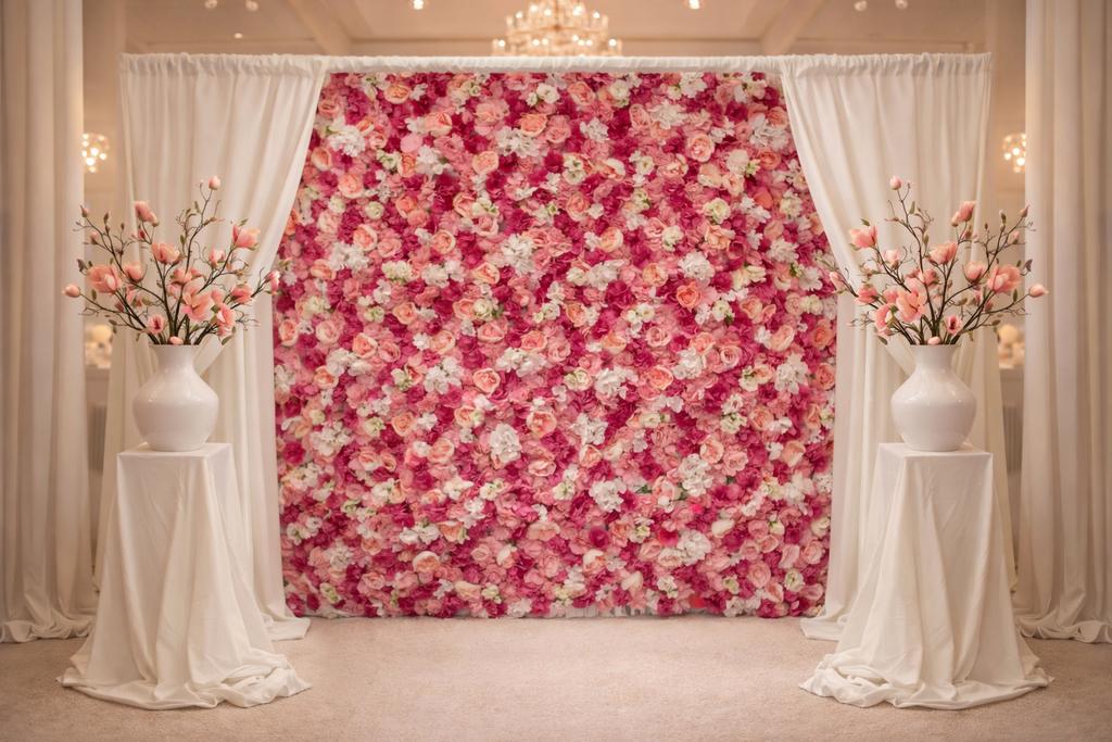 Backdrop/bloemenmuur te huur voor bruiloft, feestjes en meer, Ophalen, Nieuw, Overige