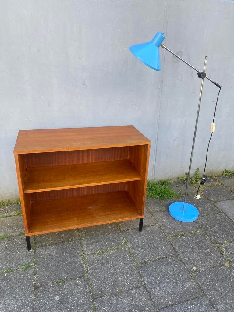 ‘60 vintage design Simpla Lux Hollands teak boekenkastje, Ophalen, Met plank(en), Gebruikt, Teakhout