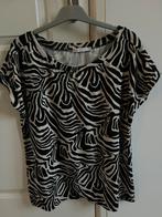 G. Ricceri shirt met creme-zwart motief maat L/XL, Ophalen of Verzenden, Zo goed als nieuw, Korte mouw
