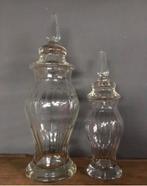 Prachtige Set Oud Hollandse Glazen Kristallen Vazen 41/31cm, Antiek en Kunst, Ophalen of Verzenden