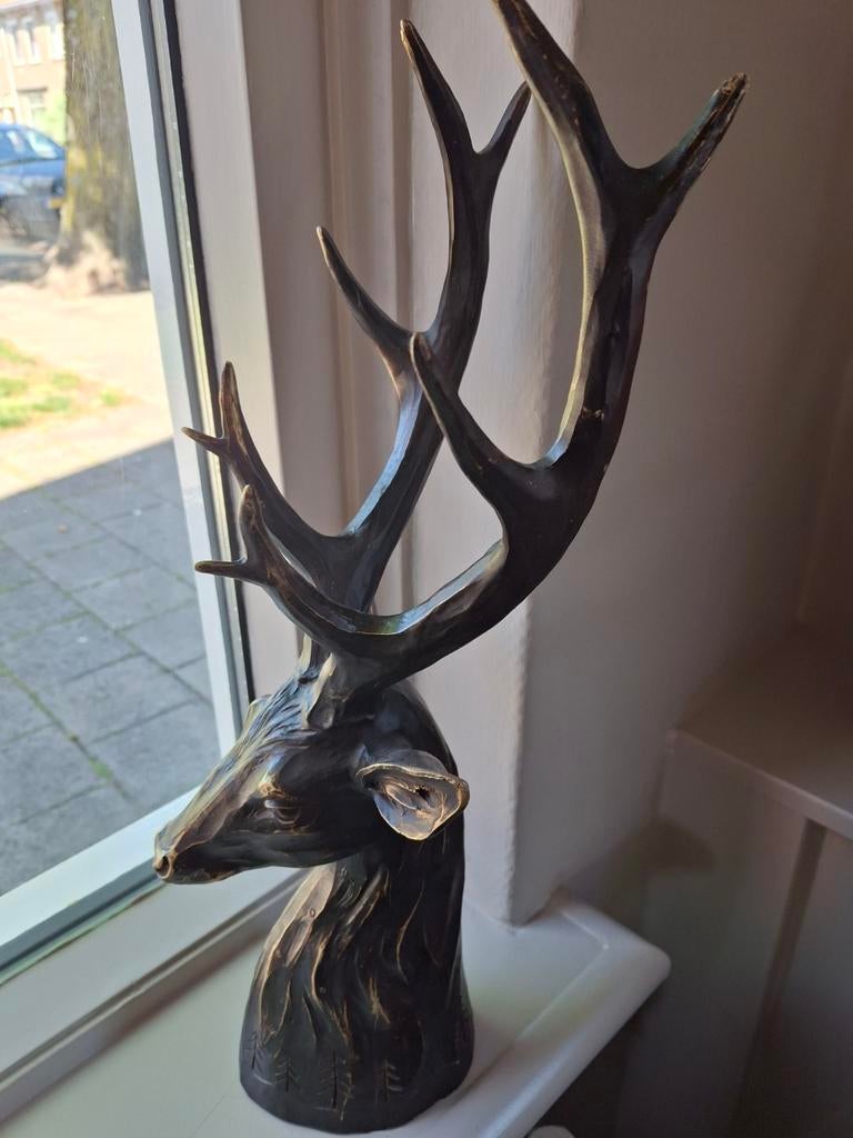 Nieuwe houten hertenkop, Ophalen of Verzenden, Dier