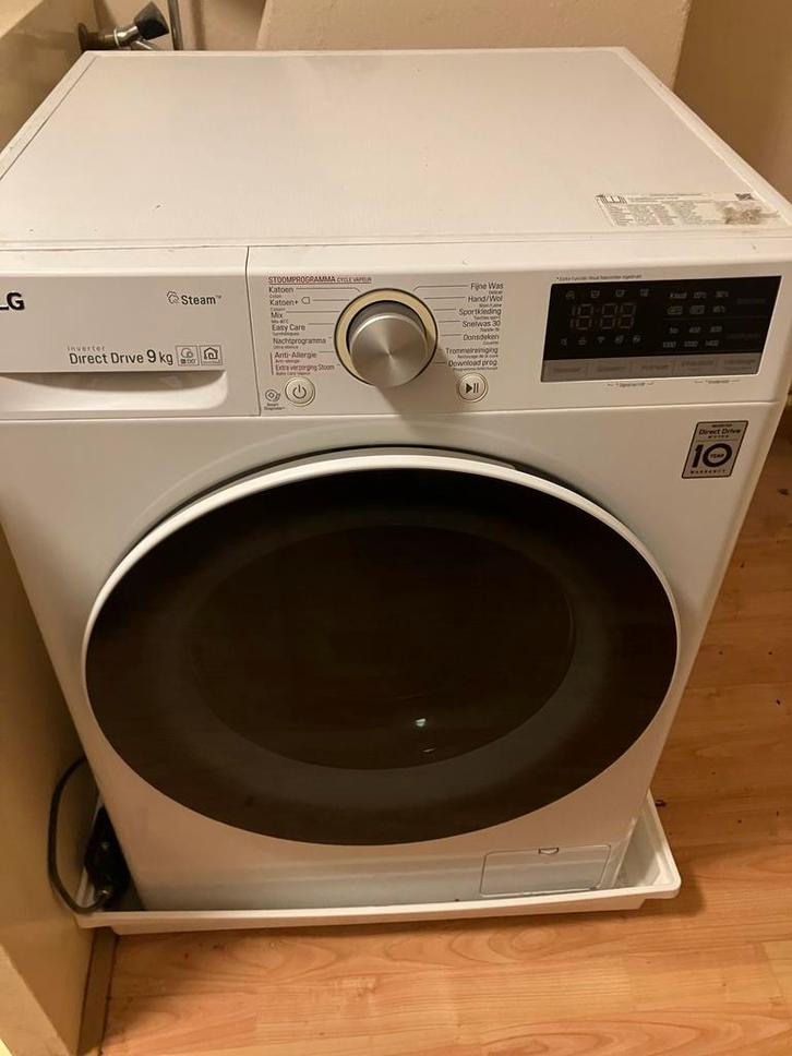 LG Direct Drive 9kg Wasmachine met Stoomfunctie, Witgoed en Apparatuur, Wasmachines, Zo goed als nieuw, Voorlader, 8 tot 10 kg