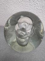 Glazen presse-papier met spiraalvormige luchtbellen, Antiek en Kunst, Antiek | Glas en Kristal, Ophalen of Verzenden