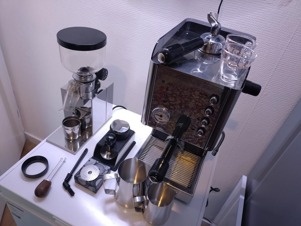 ECM Botticelli & Demoka koffiemolen te koop, Ophalen, Gebruikt, Koffiemachine, Koffiebonen