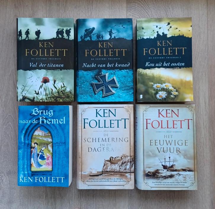 Ken Follett -Century trilogie 1,2 & 3 -Kingsbridge 2,3 & 4, Boeken, Romans, Zo goed als nieuw, Europa overig, Ophalen