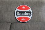 emaille bord heineken bier middenmaat dia. 37cm, Verzamelen, Biermerken, Ophalen of Verzenden, Zo goed als nieuw, Reclamebord, Plaat of Schild