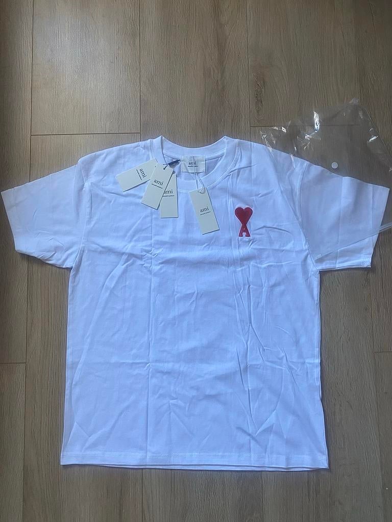 Ami Paris T-shirt Wit Maat L, Kleding | Heren, T-shirts, Verzenden, Nieuw, Maat 52/54 (L), Wit