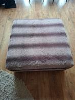 Hocker 90x90 cm met paarse accenten, rookvrij huis, Gebruikt, Vierkant, 75 tot 100 cm, Stof