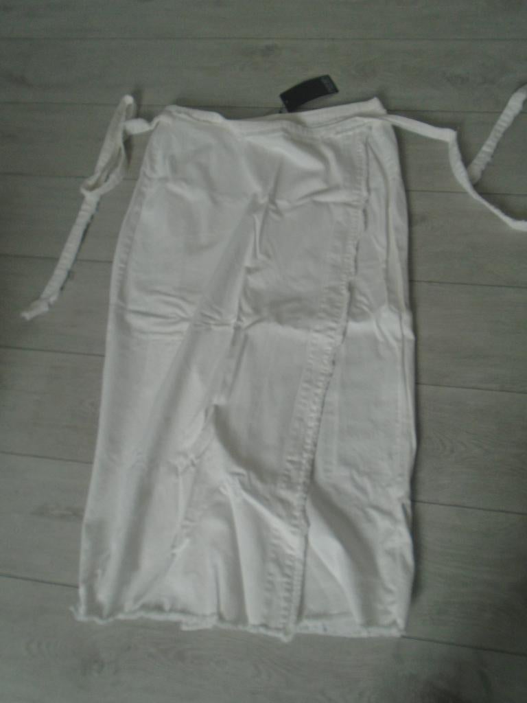 Norah Gebroken Wit Lange Wikkel Spijkerrok maat 42/44 Nieuw, Kleding | Dames, Rokken, Verzenden, Beige, Maat 42/44 (L), Nieuw