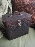 Hoge herenhoed antiek izgst incl mooie hoedendoos 57 Miekje, Ophalen of Verzenden