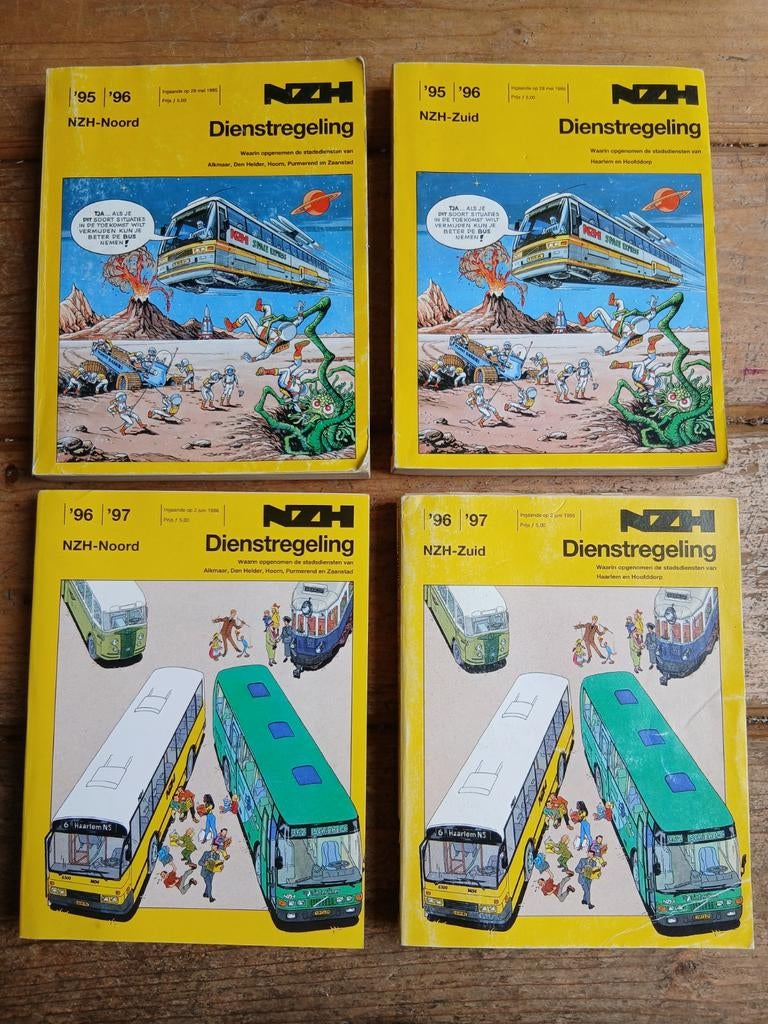 Dienstregeling NZH 1995/1996 en 1996/1997, Verzamelen, Spoorwegen en Tramwegen, Ophalen of Verzenden, Zo goed als nieuw, Trein