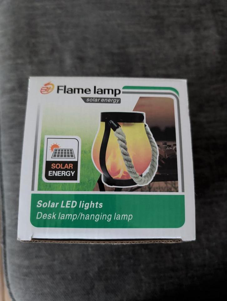 Solar LED vlam lamp – tuinlamp op zonne-energie – nieuw, Tuin en Terras, Buitenverlichting, Nieuw, Minder dan 50 watt, Zonne-energie
