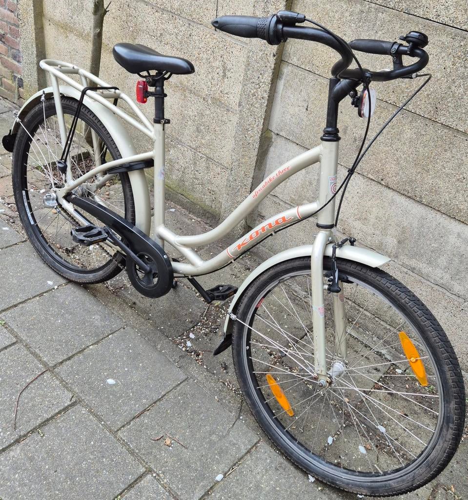 te koop kona leuke studentenfiets/camping fiets damesmodel, Fietsen en Brommers, Terugtraprem, Gebruikt, Versnellingen, Ophalen