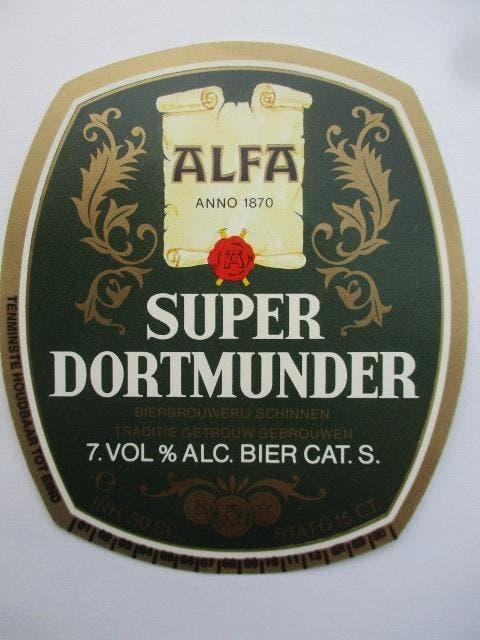 bieretiket Nederland 16-4 (F15) alfa, Ophalen of Verzenden, Zo goed als nieuw, Overige typen, Overige merken