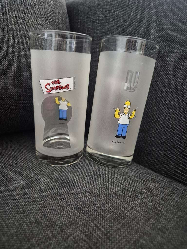 2 The Simpsons glazen - Homer Simpson, Ophalen of Verzenden