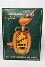 Reclamebord Jaren 50 Langnese Bijen Honing, Ophalen of Verzenden, Gebruikt, Reclamebord