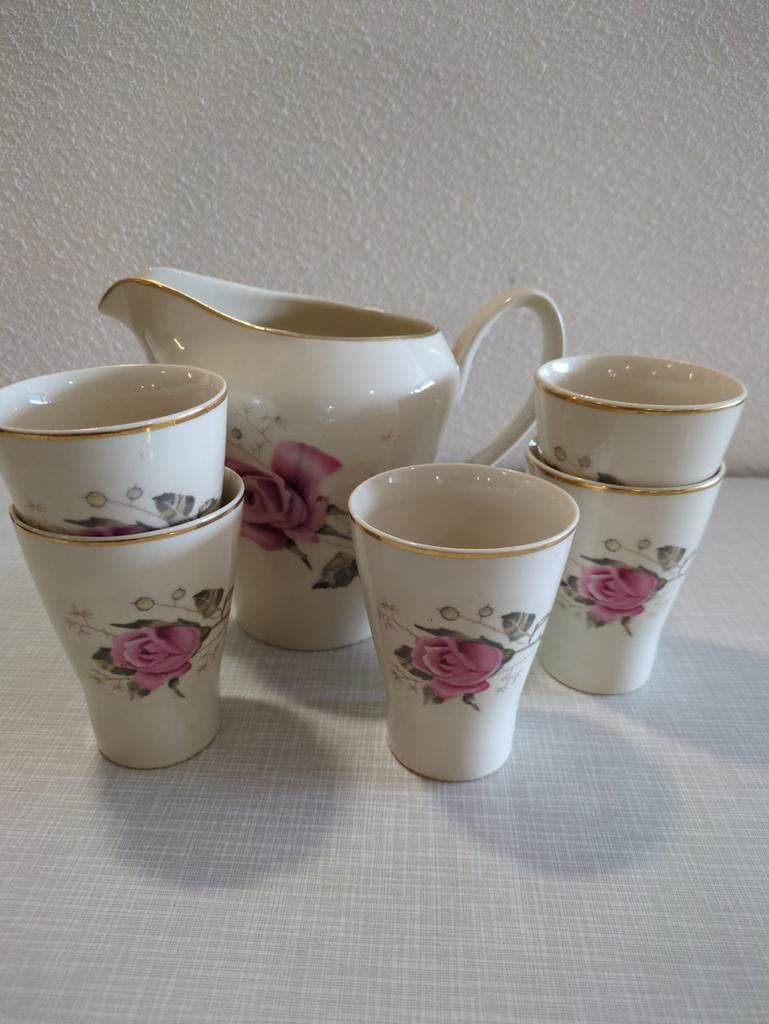 Melkkan met 5 bekers, Antiek en Kunst, Ophalen of Verzenden