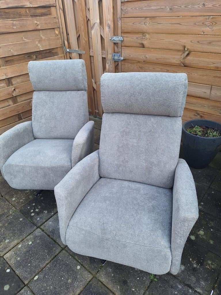 Relax fauteuil's Arwen Grijs, Huis en Inrichting, Ophalen, Gebruikt, 75 tot 100 cm, Stof