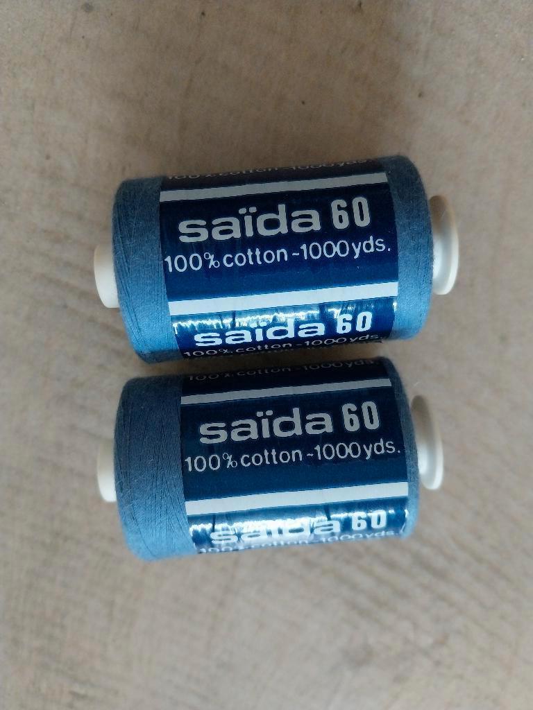 Saida 60 katoenen naaigaren 558 blauw 2 klossen, Ophalen of Verzenden, Nieuw, Garen of Naald(en)