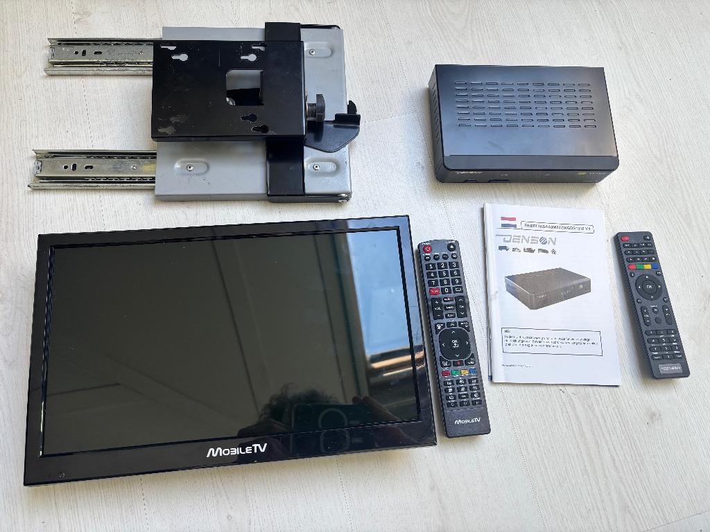 Camping TV 16 inch/40cm  DVD compleet met beugel en decoder, Overige merken, 50 Hz, LCD, Ophalen of Verzenden