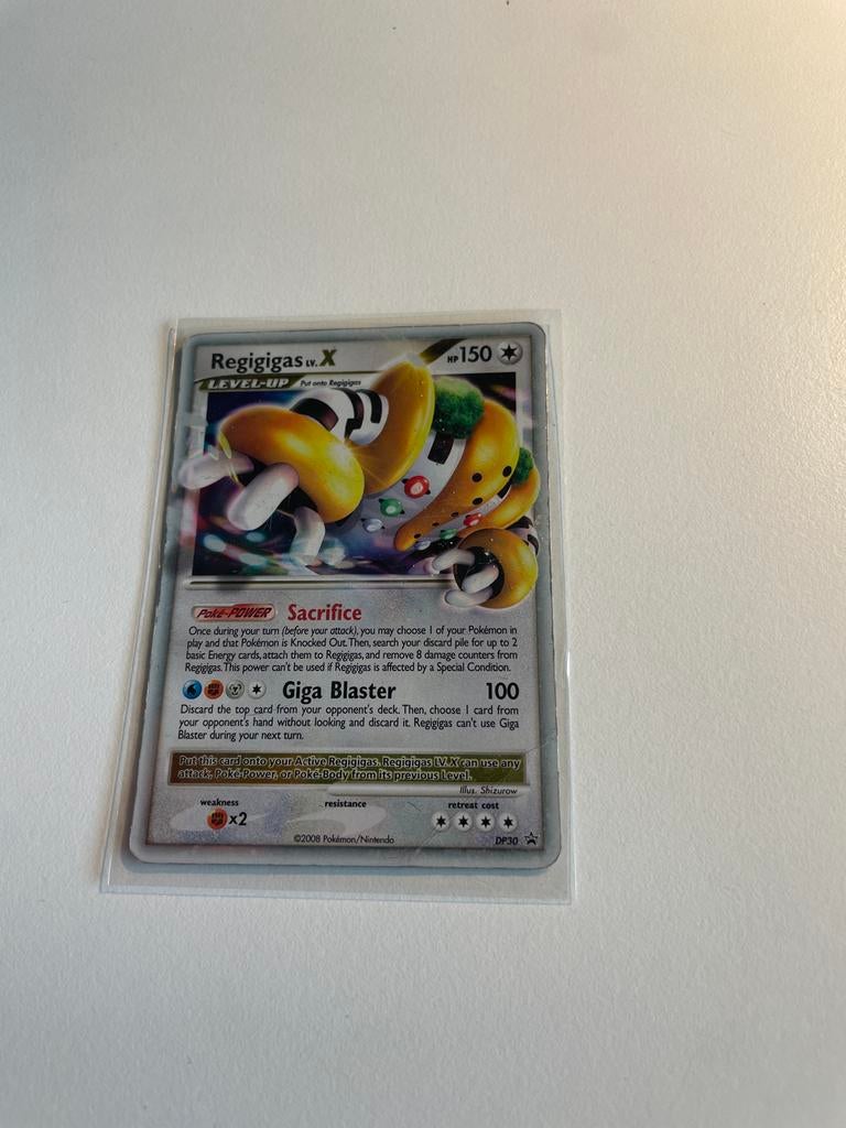 Regigigas LV.X Pokémon kaart, Verzenden, Gebruikt, Losse kaart, Foil