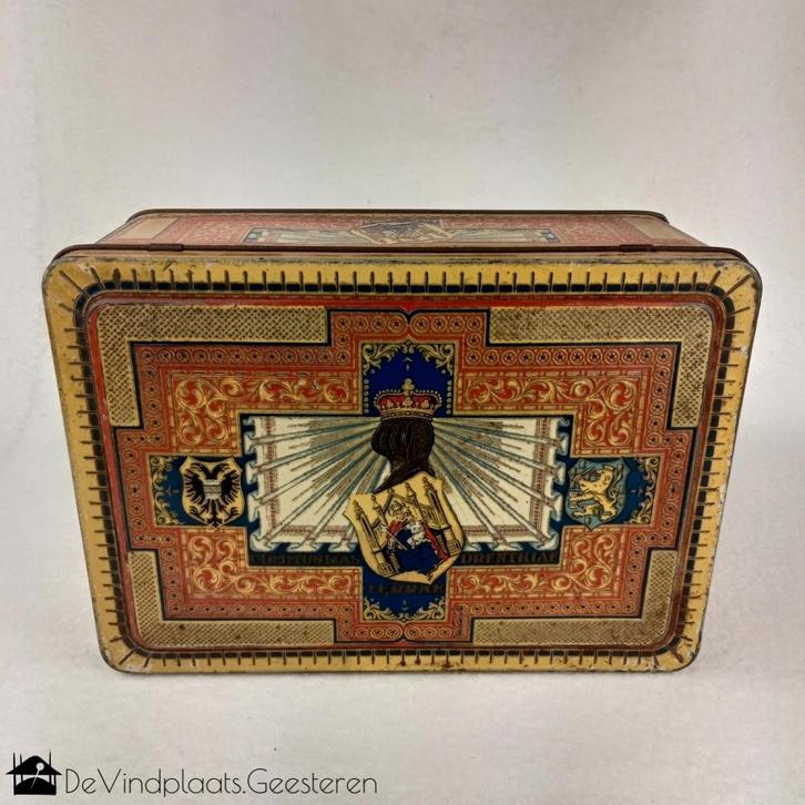 Lieftinck – Het Wapen van Drente – jaren 30/40, Verzamelen, Blikken, Zo goed als nieuw, Overige, Overige merken, Ophalen of Verzenden