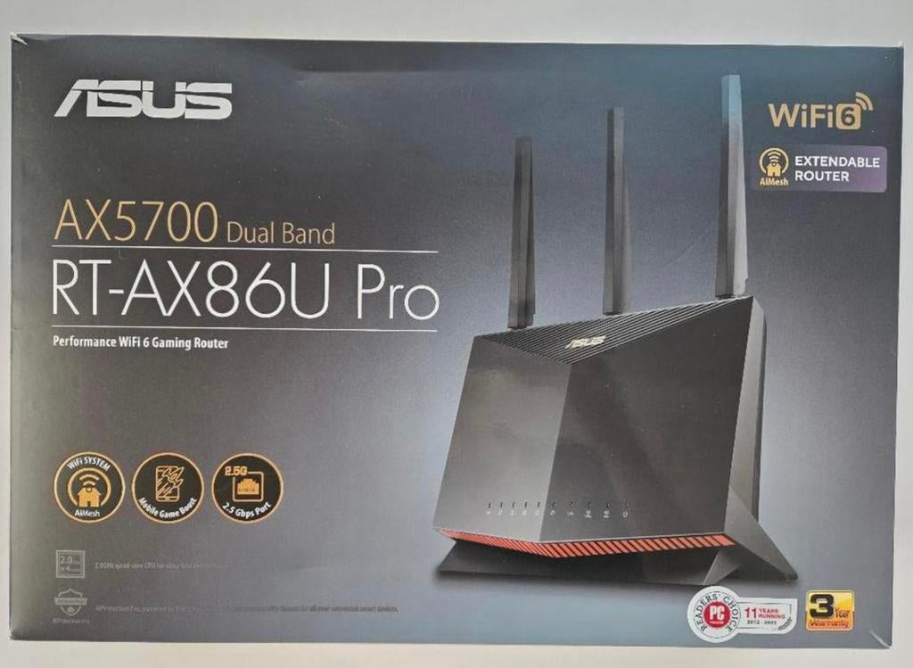 Asus RT-AX86U PRO (gaming) Router, Computers en Software, Routers en Modems, Ophalen of Verzenden, Zo goed als nieuw
