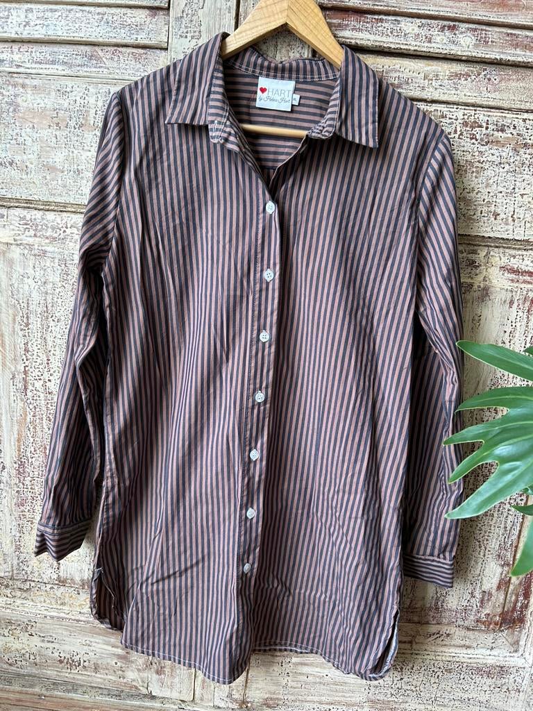 Helena Hart overhemdjurk maat XL, Kleding | Dames, Bruin, Maat 46/48 (XL) of groter, Ophalen of Verzenden, Zo goed als nieuw