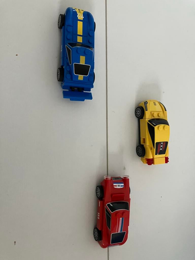 3x LEGO Ferrari (30193, 30194, 40192) - Zonder stickers, Gebruikt, Lego, Meerdere sets, Complete set