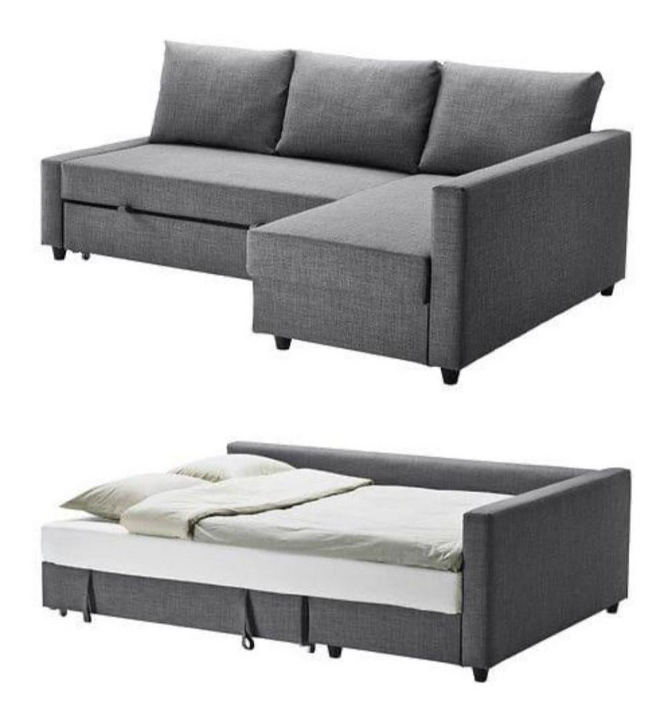 IKEA Hoekbank met slaapfunctie en opbergruimte, Gebruikt, Tweepersoons, Ophalen of Verzenden, Overige maten