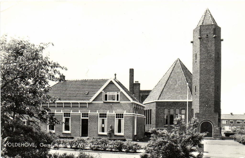 Oldehove, Geref Kerk a/d Wilhelminastraat - 1990 gelopen, Ophalen of Verzenden, Voor 1920, Gelopen, Friesland