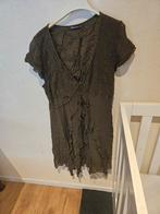 Vrouwelijke jurk merk didi maat xxl groen met mooie bewerkin, Verzenden, Maat 46/48 (XL) of groter, Zo goed als nieuw, Onder de knie