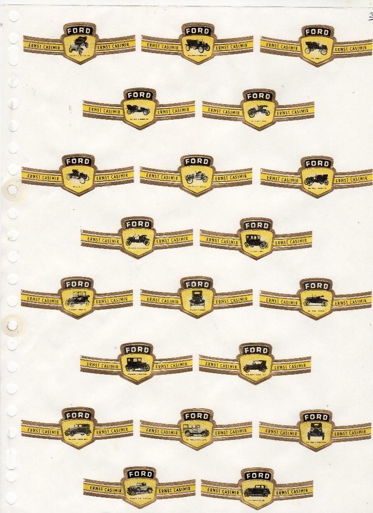 Ernst Casimir  NF  Auto's  Ford   geel, Verzenden, Zo goed als nieuw, Sigarenbandjes