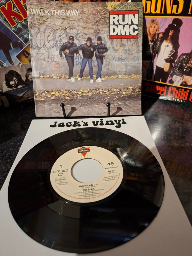 Run DMC - Walk This Way vinyl single  1986, Ophalen of Verzenden, Zo goed als nieuw, Overige formaten