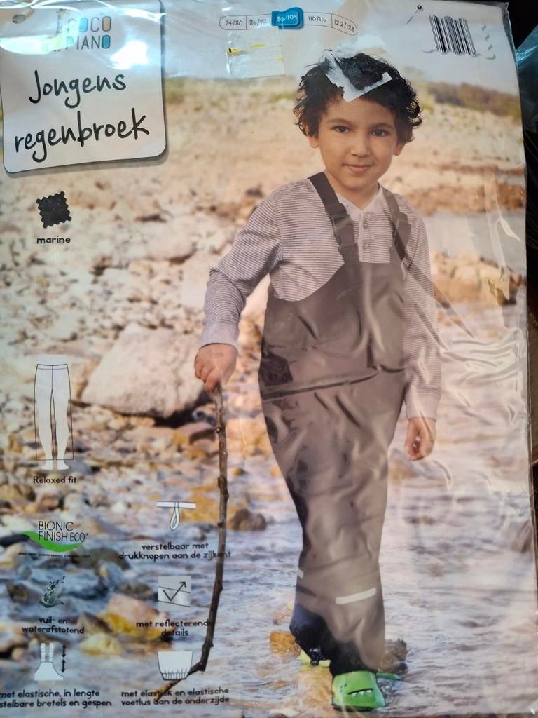 Poco Piano Jongens Regenbroek - Maat 98/104 - Marine, Ophalen of Verzenden, Nieuw