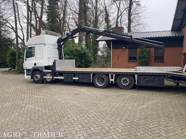 daf cf85 6x2 oprijwagen met hiab kraan, Auto's, Automaat, Achterwielaandrijving, Open dak, Wit
