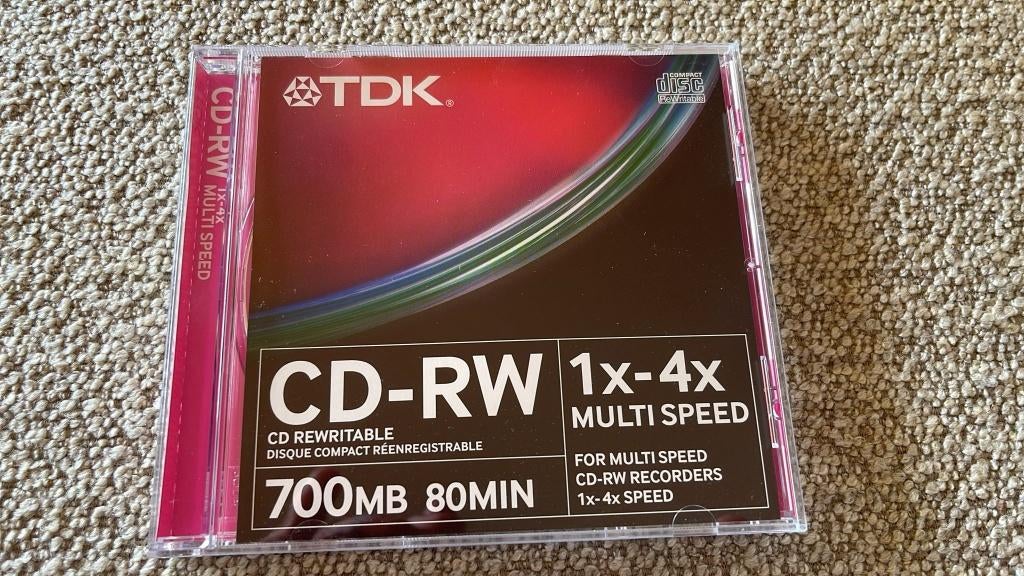 CD-RW 80 TDK 700MB, Herschrijfbaar, Cd, Ophalen of Verzenden, Nieuw