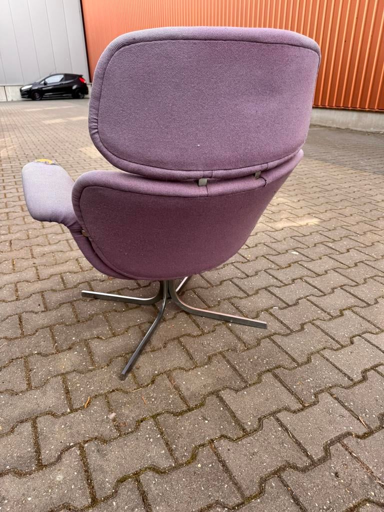 Set van Artifort Big Tulip fauteuils + hocker, vintage staat, Ophalen, Luxe design, Gebruikt, 75 tot 100 cm