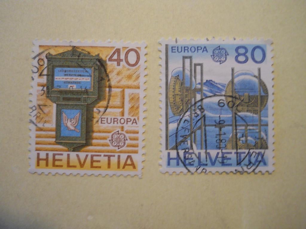 Zwitserland 1979 Europa serie Mi.1154-1155 gestempeld, Ophalen of Verzenden, Gestempeld