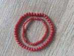Bloedkoraal armband moeder dochter, Ophalen of Verzenden, Nieuw, Overige kleuren, Overige materialen