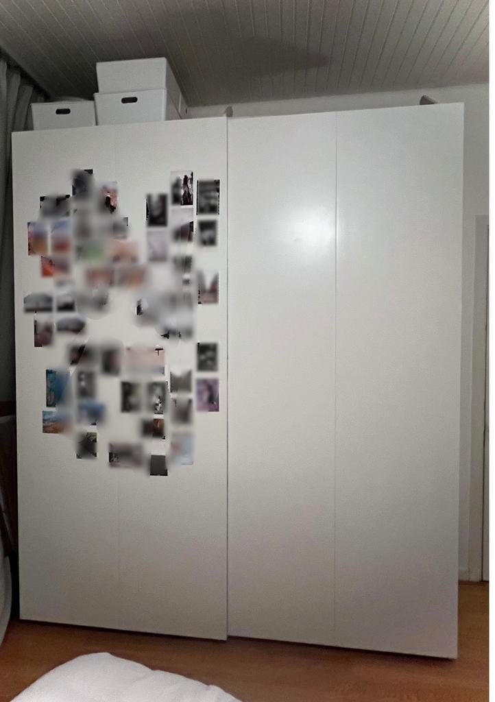 Ikea Pax kast wit 2m - schuifdeuren, Huis en Inrichting, Kasten | Kledingkasten, Gebruikt, 200 cm of meer, 150 tot 200 cm, 50 tot 75 cm