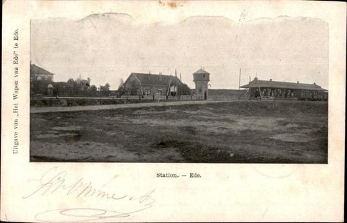 Station Ede st 1903 uitg. Het Wapen van Ede TOPKAART, Verzamelen, Ansichtkaarten | Nederland, Gelopen, Gelderland, Voor 1920, Ophalen of Verzenden