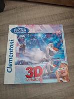 Frozen 3D Puzzel Clementoni - Compleet met Bril, Ophalen of Verzenden, Minder dan 500 stukjes, Zo goed als nieuw, Legpuzzel