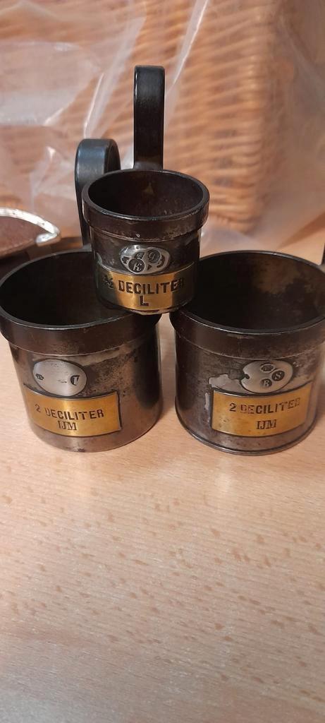 Set antieke apotheker maatbekers, Antiek en Kunst, Curiosa en Brocante, Ophalen