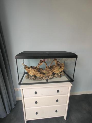 Twee grote scheepswrakken aquarium/grote aquariumdecoratie beschikbaar voor biedingen