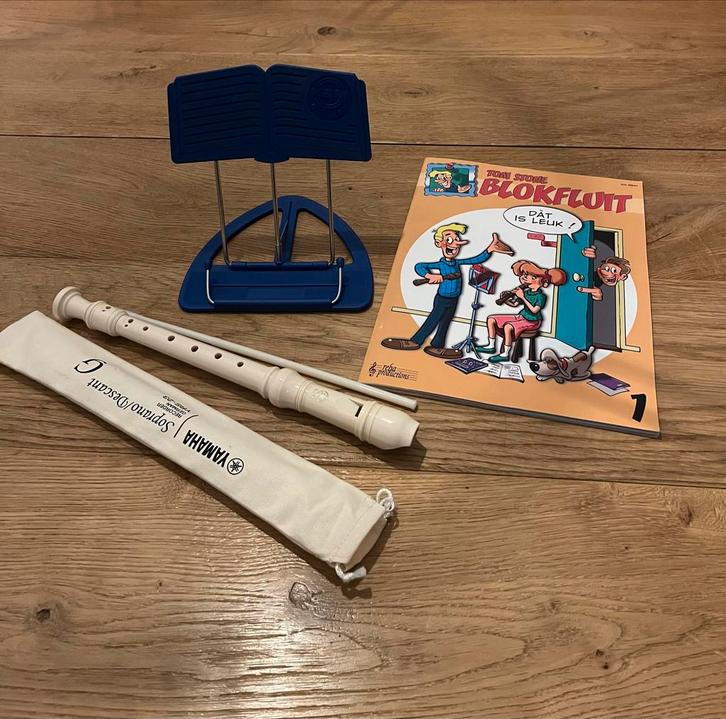 Yamaha Sopraan Blokfluit kunststof + Boek beginner, Muziek en Instrumenten, Blaasinstrumenten | Blokfluiten, Zo goed als nieuw