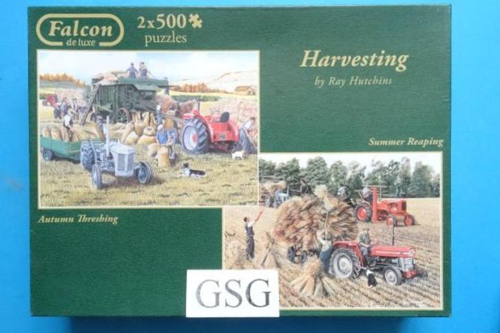 Harvesting 2x 500 st nr. 11124-03 (Falcon), Hobby en Vrije tijd, Denksport en Puzzels, Gebruikt, 500 t/m 1500 stukjes, Ophalen